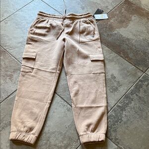 DKNYC Tan Cargo Joggers